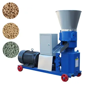 Kleine Automatische Kippenvoer Maken Machine Diervoeder Pellet Machine/Feed Pellet Molen/Platte Matrijs Granulator Te Koop