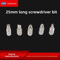 Jeu de tournevis pneumatiques 25 mm en acier CRV S2 multi-types, finition nickel, poignée en acier, vente directe usine, OEM pour réparation industrielle et bricolage