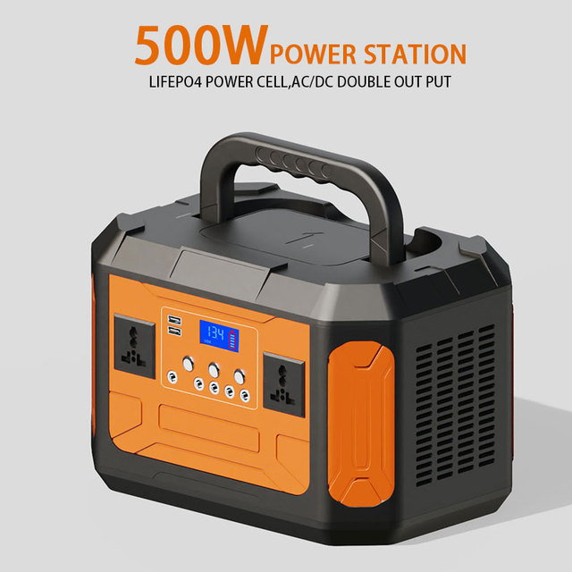 220v 500W Pure Sine Wave Outdoor Camping Lifepo4 Lithium Battery Mobile Emergency Supply Portable Power Station