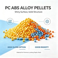 Granulés de plastique en alliage PC/ABS, qualité d'injection, certifiés ROHS, haute fluidité/haute résistance, UL94 1,5 mm V0, ignifuge pour
