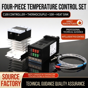 Ensemble de contrôle de température PID Thermostat REX-C100, thermocouple + relais à semi-conducteurs 40DA, ensemble de détection de température - Product Image 6