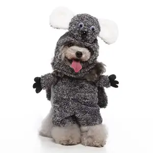 Toptan dropshipping küçük köpek komik Stand Up cadılar bayramı noel panda giyinmek Cosplay katil kedi Pet kostümleri köpek giysileri