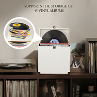 Vinyl-Schallplatten Aufbewahrungs- und Präsentationsbox 7/10/12 Zoll Organizer für Wertvolle Schallplatten Fasst 30 Platten für Album-Aufbewahrung Umzug