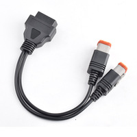Cable Divisor de Diagnóstico 2 en 1 para Motocicleta, OBD2 de 16 Pines a 4 Pines + 6 Pines
