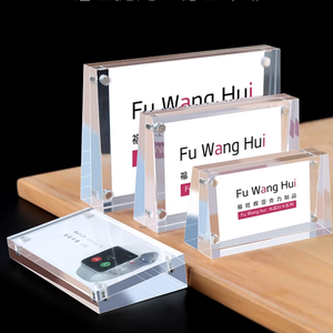 Acrylic tinh thể trong suốt Vát bề mặt mạnh mẽ từ một mặt bảng dấu hiệu bảng hiển thị giá - Product Image 2