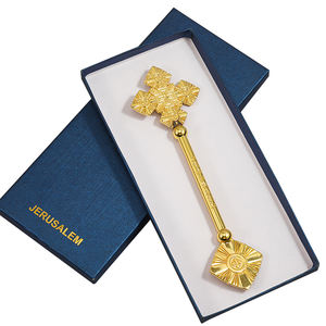 Cruz religiosa para iglesia, aleación de oro y plata, con la mano de Israel, para Bengala, obispo, venta al por mayor - Product Image 3