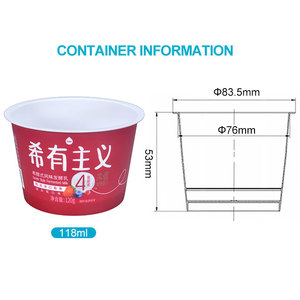 Hộp Đựng Sữa Chua Theo Yêu Cầu IML 100G Hộp Nhựa Sữa Chua Đông Lạnh Hộp Đóng Gói Sữa Chua Có Nắp Muỗng - Product Image 6