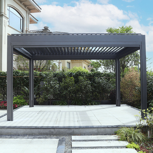 Pérgola Bioclimática <span class=keywords><strong>de</strong></span> <span class=keywords><strong>Aluminio</strong></span> con Techo <span class=keywords><strong>de</strong></span> Láminas Ajustables, Resistente a la Lluvia, <span class=keywords><strong>para</strong></span> Jardín Exterior, Marca ANCSEM, Fabricada en China - Product Image 1