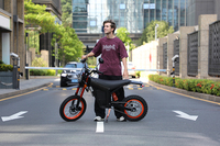 Moto électrique WISH01 1500W à moteur central, haute vitesse, avec amortisseur hydraulique, pour adulte, type Dirt E-Bike, disponible depuis notre entrepôt aux États-Unis