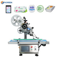 Machine d'étiquetage automatique de bureau FK-SPEEDA pour sacs plats, sacs à fermeture éclair, sacs en polyéthylène, étiqueteuse de bureau pour étiquettes plates