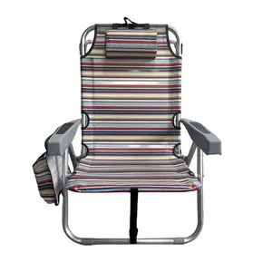 야외 다기능 접이식 수영장 휴대용 나무 안락 의자 비치 의자