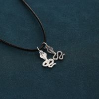 Pendentif Serpent en Argent Sterling S925 F011 en Forme de Cœur avec Motifs Fleur et Croix, Petit Charme, Accessoire de Bijoux DIY
