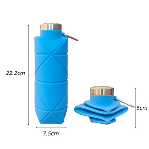 Bouteille d'eau pliable en silicone 700 ml, <span class=keywords><strong>mini</strong></span>-gourde portable pour activités de plein air, voyages et sports - Product Image 5