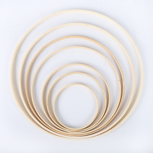 Dream Catcher Circle Bamboo <strong>Hoop</strong> <strong>Wedding</strong> Accessories DIY Decoration Floral Wreath Wooden Circles for Wall - Product Image 2