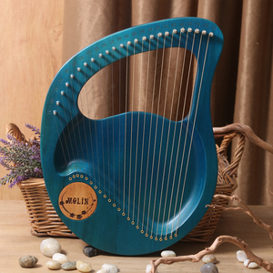 <strong>Lyre</strong> <strong>Harp</strong> 24-<strong>String</strong> <strong>Harp</strong> Solid Wood Mahogany <strong>Lyre</strong> <strong>Harp</strong> With <strong>Tuning</strong> Wrench Pick Extra <strong>Strings</strong> for Beginners - Product Image 2