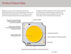 Puce LED COB Bridgelux V10 BBBL F90 Série Array BXRE-27G10FD-A-83 90CRI 1578LM Blanc Chaud 2700k 10.3W Dimmable Garantie 1 An - Product Image 3