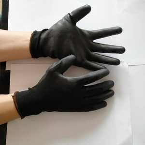 Penjualan terlaris 2025 13 Gauge poliester Shell dengan hitam PU dilapisi murah sarung tangan kerja - Product Image 6