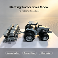 Maquette d'affichage de tracteur agricole pour hall d'exposition et vitrine de salon professionnel