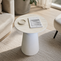 Table d'appoint en bois de style scandinave, table basse ronde minimaliste pour restaurant, hôtel, bureau