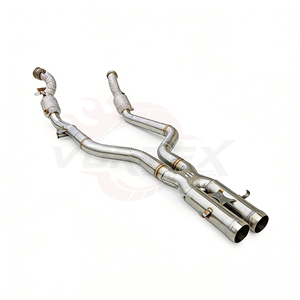 ท่อไอเสีย Vortex SS304 สำหรับ Mercedes Benz SL600 R230 5.5T V12 ปี 2003-2011 พร้อมท่อหน้า ท่อกลาง และแผ่นกันความร้อน - Product Image 2