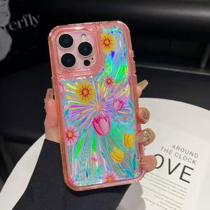 Funda Transparente de Lujo con Diseño de Golondrina y Flores Púrpuras para iPhone 17PROMAX 16PLUS 15PRO, Fabricada con Material de PC, Protector de Cámara - Product Image 3