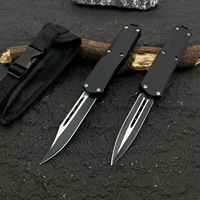 Couteau tactique en alliage d'aluminium de haute qualité, couteau de camping noir, couteau multifonctionnel de survie en milieu sauvage, couteau de pêche, OEM disponible