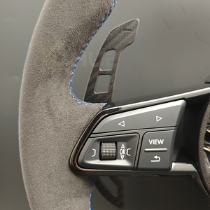 Volant en carbone forgé de style R8 pour VW Volkswagen <span class=keywords><strong>Golf</strong></span> 5 6 7 7.5 R MK5 MK6 MK7 GTI Passat B6 B7 B8 Jetta Tiguan - Product Image 4