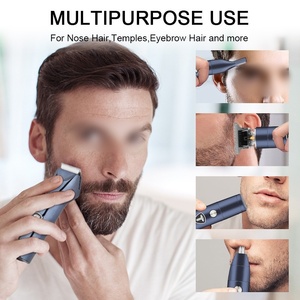 <span class=keywords><strong>Tondeuse</strong></span> corporelle pour hommes et rasoir tout-en-un <span class=keywords><strong>Kit</strong></span> de toilettage 5 en 1 avec fonction de coupe des cheveux nez sourcils - Product Image 5