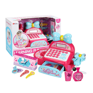 FiveStar Jouets éducatifs pour enfants Jeu de rôle Caissier avec accessoires de mathématiques et de maquillage Comptoir de <span class=keywords><strong>caisse</strong></span> en plastique - Product Image 1