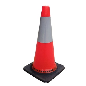 28 "710Mm Ultra-Brite Úc Tiêu Chuẩn Đen Cơ Sở <span class=keywords><strong>PVC</strong></span> Cone Với Một 25Cm Cường Độ Cao Phản Chiếu Ban Nhạc - Product Image 1