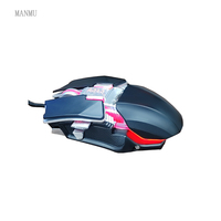 Souris de jeu mécanique filaire Manmu OEM avec logo personnalisé, capteur optique, design ergonomique USB pour droitiers