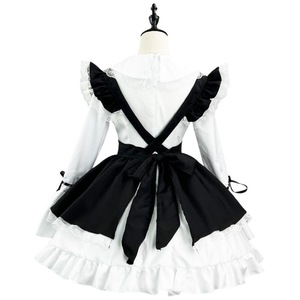 Traje de sirvienta de anime para mujer, vestido lolita con lazo y encaje, disfraz para adultos para fiesta de cosplay - Product Image 2
