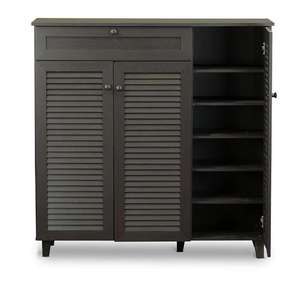 <span class=keywords><strong>Zapatero</strong></span> de madera negro moderno del Gabinete de exhibición de madera - Product Image 5