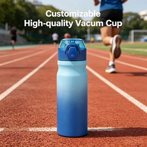 Nouvelle Bouteille d'Eau Isotherme Dégradée, Tasse de Sport <span class=keywords><strong>en</strong></span> Acier Inoxydable 304, Thermos Portable avec Paille pour l'Extérieur - Product Image 1