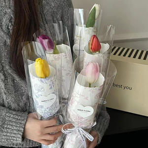 JOywood กระดาษห่อดอกไม้สำหรับวันแม่, กระดาษห่อดอกไม้แบบย้อนยุค - Product Image 3