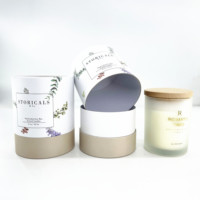 Recyclé 100% Cylindre Carton Kraft Bougie Papier Tube Emballage Carton Boîte Ronde Tube Avec Taille Personnalisée