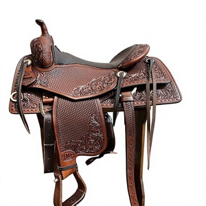 Équipement d'équitation de style occidental, selle de cheval de style européen, selle anglaise en cuir véritable personnalisable, selle internationale BS - Product Image 6