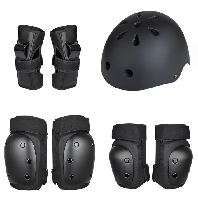 YSMLE 7 in 1 sets Skateboard or Scooter or bicycle helmet Knee & Elbow sport protective gear set for adult kids