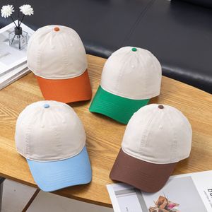 Gorra de Béisbol de Algodón 100% Estilo Coreano <span class=keywords><strong>Ins</strong></span>, Combinación de Colores, Moderna, Versátil, de 6 Paneles, para Hombre y Mujer, Casual - Product Image 1