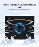 PC Panel Industri Terintegrasi 12,1 Inci Layar Sentuh Kapasitif All in One RS232 LAN IP65 Tahan Air Bodi Aluminium