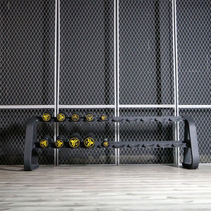 Estante de Metal <span class=keywords><strong>Fitness</strong></span> banco de dos capas pesa Rack para el hogar Oficina - Product Image 5