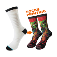 Logo personnalisé Chaussettes drôles avec impression numérique 3D de croustilles Chaussettes vierges imprimées par sublimation par transfert de chaleur