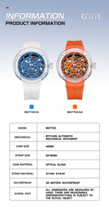 Montre homme BG7702, montre mécanique allemande, montre squelette entièrement automatique, montre-bracelet, cadeau de la Saint-Valentin pour petit ami, série Metaverse - Product Image 6
