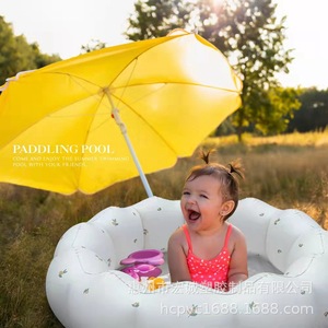 Piscina Inflable de PVC con Forma de Pétalo, 90x25 cm, Piscina Infantil para Exteriores, Piscina de Plástico Grueso para Bebés - Product Image 3