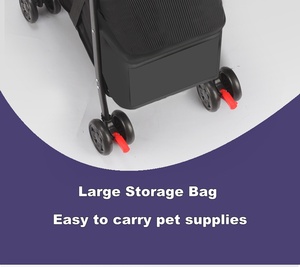 Ngoài trời Trọng lượng nhẹ gấp vật nuôi vận chuyển toa xe xe đẩy chó pushchair Xe đẩy chó nhỏ Mèo Teddy xe đẩy - Product Image 5