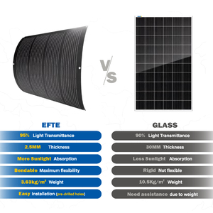 Wingosolar 100W 150W <span class=keywords><strong>200W</strong></span> 250W 300W 500W <span class=keywords><strong>Mono</strong></span> kính đơn Tấm Pin Mặt Trời Linh Hoạt cho gia đình - Product Image 3