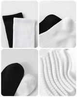 Chaussettes en coton blanches respirantes pour hommes, personnalisées avec logo, motif lettres amusantes, style décontracté printemps, vente en gros