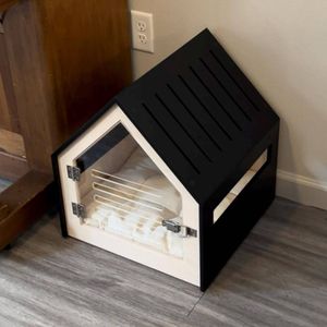 Offre Spéciale – Maisonnette Écologique Détachable pour Animaux de Compagnie, Motif Bois, Forme Carrée, Fermeture Auto-agrippante, pour Chats de Petites/Moyennes Races - Product Image 3