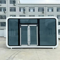 Maison Modulaire Conteneurisée de Luxe Apple Cabin avec Coque en Acier Courbée, Conception Étanche et Toit Panoramique pour Chambre à Coucher et Utilisation en Parc