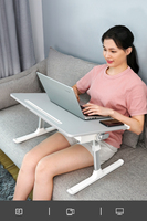 Table de lit pour ordinateur portable XGear réglable, table pliante pour ordinateur portable, table multifonctionnelle à angle réglable, table d'étude XXL grande